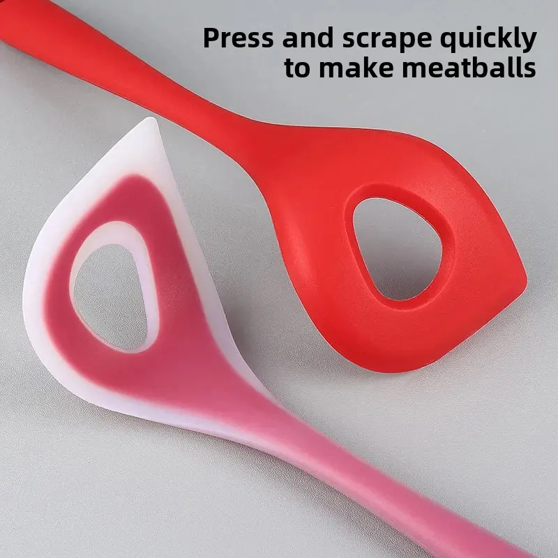 New Kitchen Tools Silicone Meatball Maker Manual Squeeze Meatball Fish Ball Spoon Manual Pill Press Spoon Is Simple and Practica