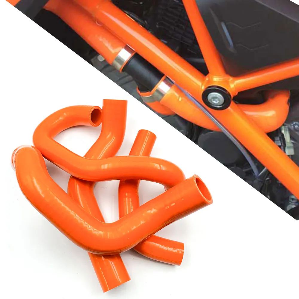Silicone Radiator Coolant Hose Kit For KTM 1050 1090 1190 1290 ADVENTURE 4 Piece 8 Stainless