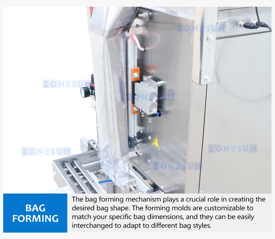 ZONESUN Automatic Vertical Form Pouch Granule Particle Filling and Sealing Machine ZS-FSK1000