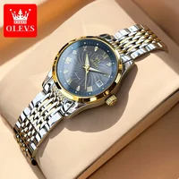 OLEVS Automatic Movement Woman Watch Luxury Stainless Steel Watch for Women Luminous Wrist Watch Clock Mechanical Women's Watch