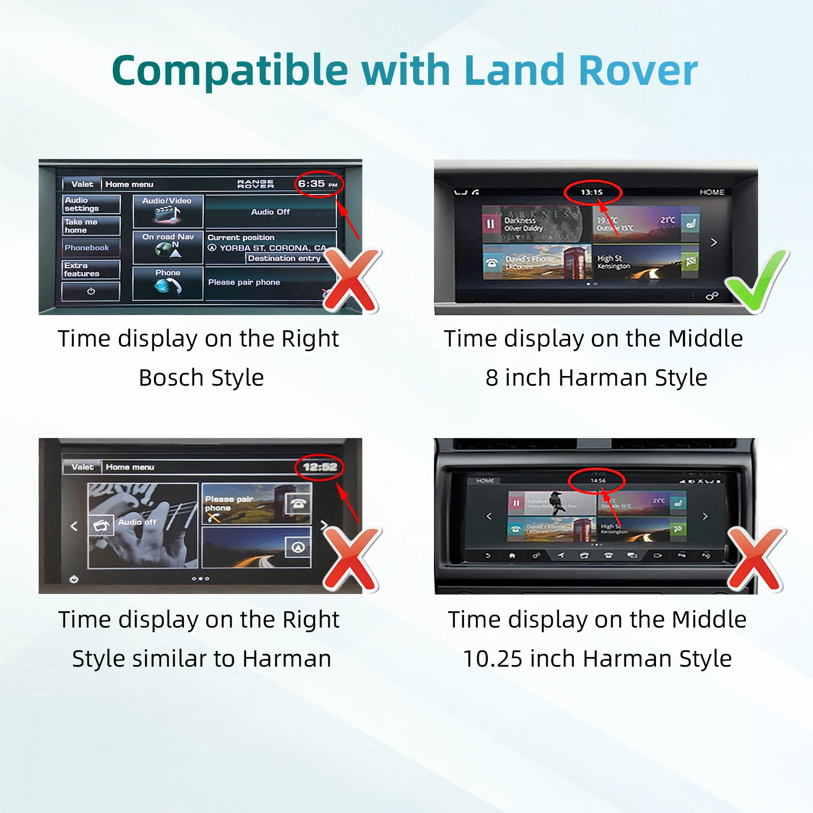 Jaguar Land Rover Harman CarPlay Android Auto Upgrade Kit