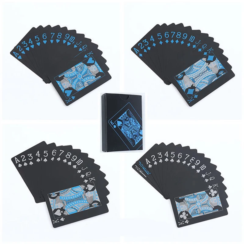 Black and Blue Plastic Playing Cards Durable Waterproof for Home Party plastic playing cards,playing cards