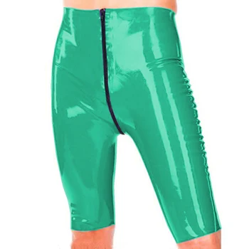 Wetlook PVC High Waist Shorts 5