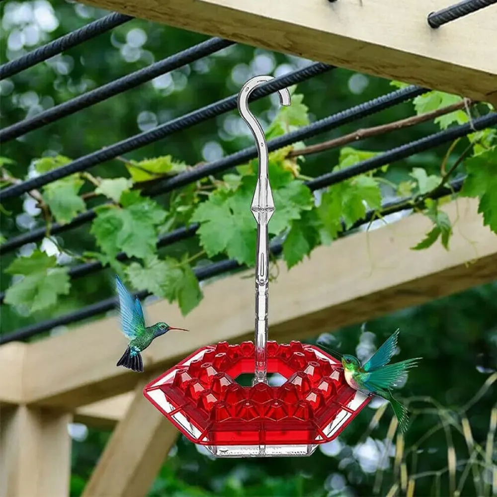 Hummingbird Feeders Outdoors Hanging Easy Clean Refill Humming Bird Feeder Perch Built-in Ant Moat