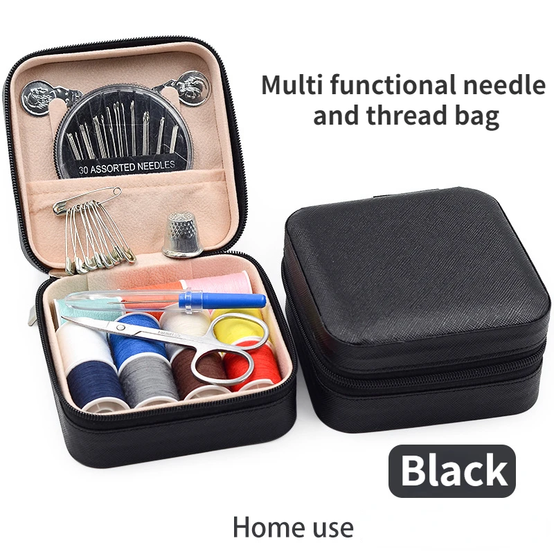Multifunctional sewing kit with storage box for household use and student dormitory portable sewing kit