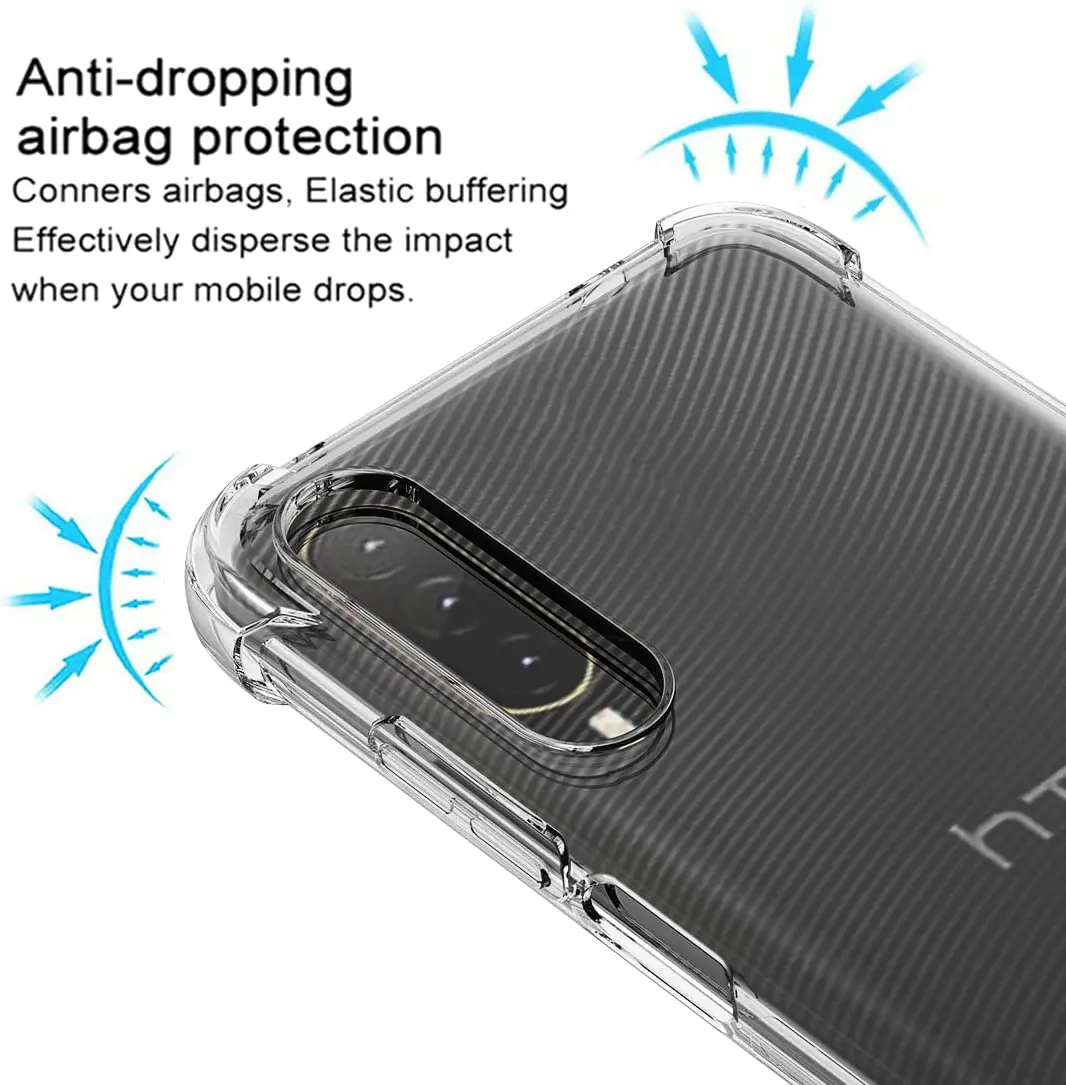Crystal Clear Reinforced Corners TPU Shock Absorption Anti-Scratch Case Cover
