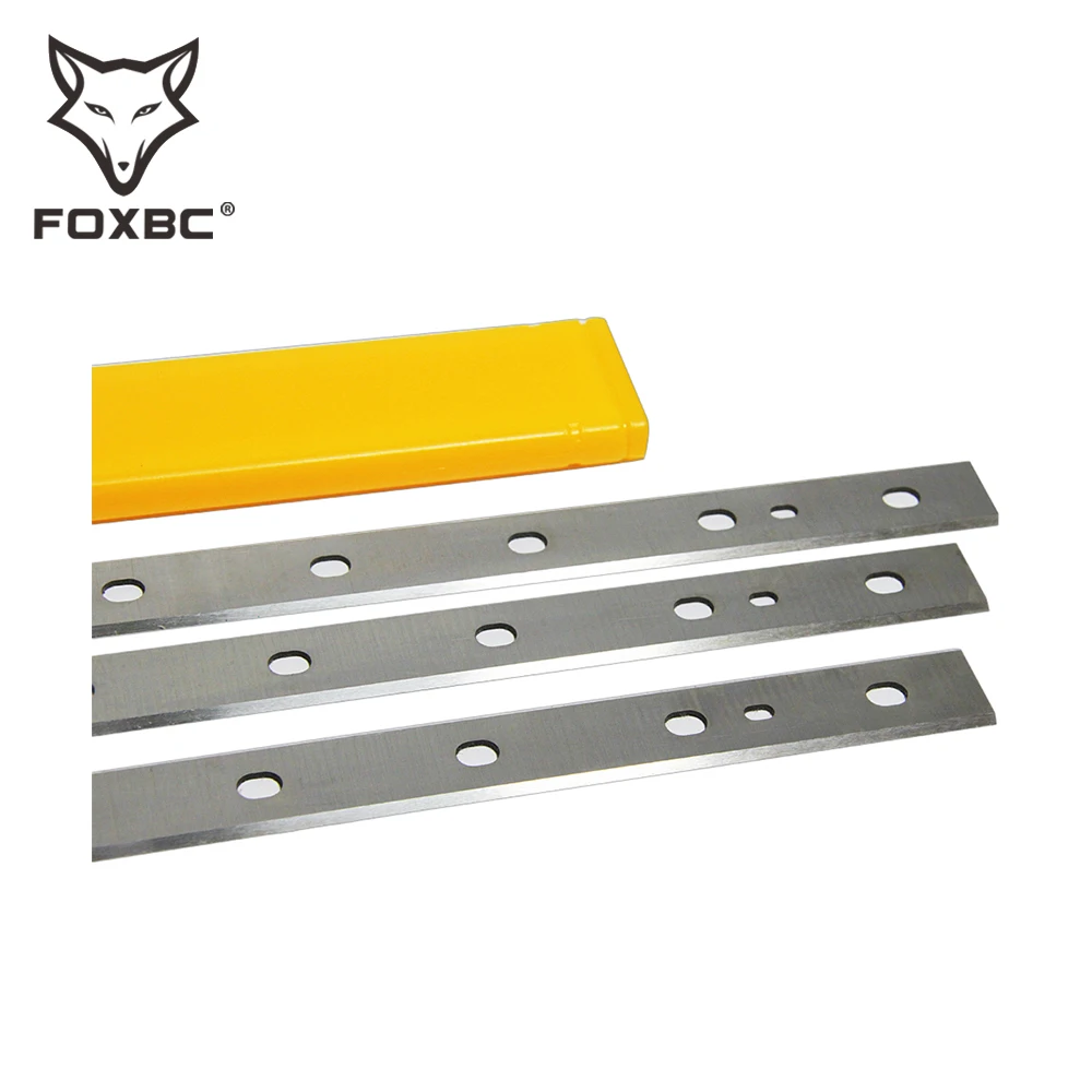FOXBC 13-Zoll Hobel Klingen Ersatz für DeWalt DW735 DW735X Holz Hobel Messer für Holzbearbeitung-SET VON 3 – Detail 3