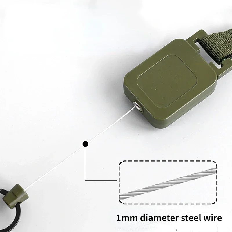 Steel Wire Keychain Holder Multi-purpose Tactical Backpack Hooks Retractable Badge Reels Outdoor Accessories 1 Piece badge holder,retractable badge reel,retractable key ring,retractable id lanyard,retractable id tag,badge holder keychain