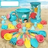 23PCS Summer Beach Set Toys For Kids Digging Sand Plastic Bucket Watering Bottle Shovels Children Beach Water Game Toys Tools 1