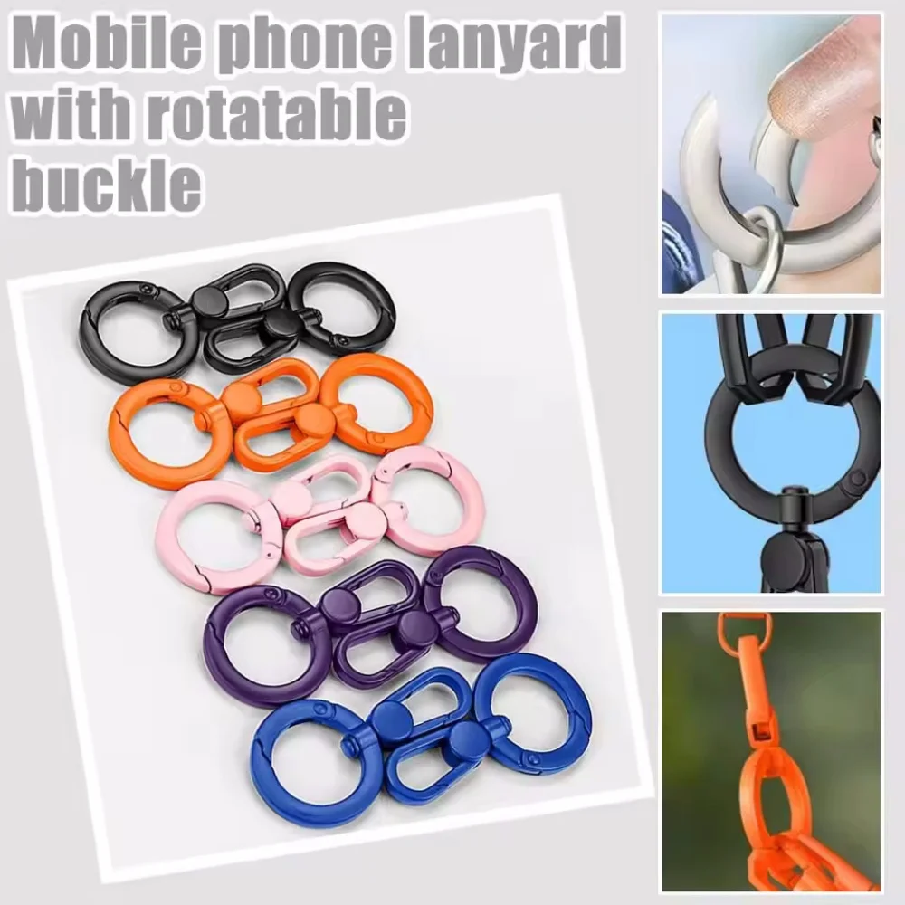 Rotatable Anti-Lost Phone Case Lanyard Clip with Detachable Ultra-Thin Design