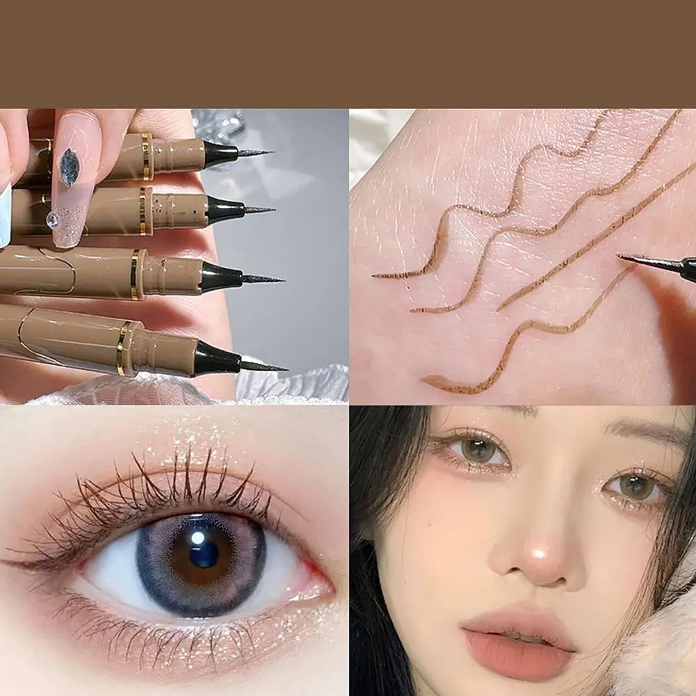 Ultra Thin Matte Liquid Eyeliner Pen Waterproof Long Bloom Lasting Lying Drying Lower Lash Quick Not Cosmetic Eyes Silkworm Q8J1