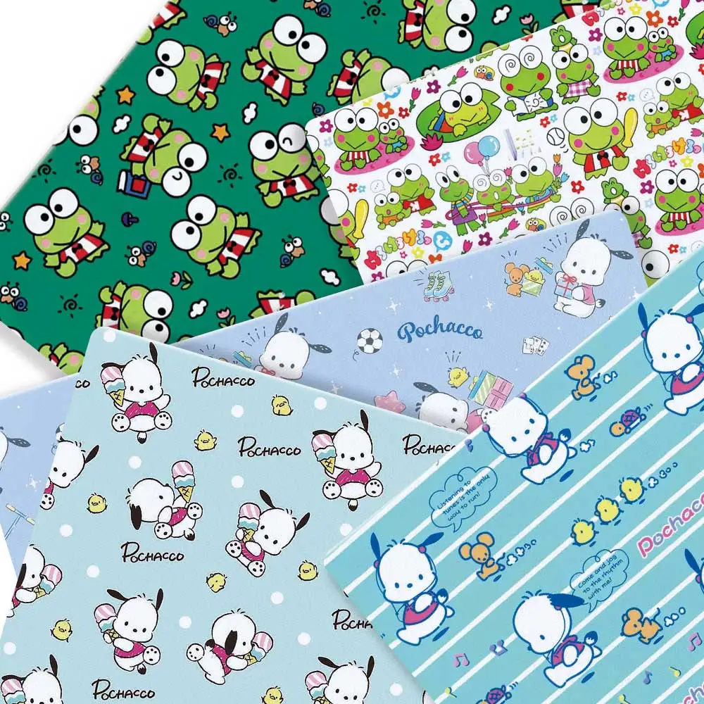 

Хлопчатобумажная Ткань Hello Kitty 140x50 см с мультяшным рисунком, ткань в стиле пэчворк, детский домашний текстиль, шитье для кукольного платья, занавеска, ткань из полиэстера и хлопка