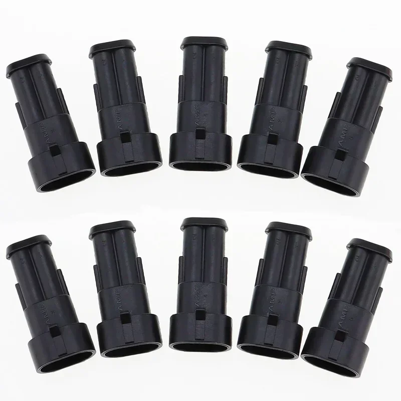 Description Picture 5 of item10 Kit 2 Pin Way Waterproof Electrical Wire Connector Plug  1.5mm Terminals 2Pin HID Plug Auto Xenon lamp Plug