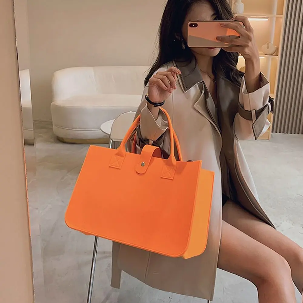 New Felt Shoulder Bag Large Capacity Women Girls Messenger Bag Toy Sundries Storage Organizer Crossbody Handbag Mummy Bag