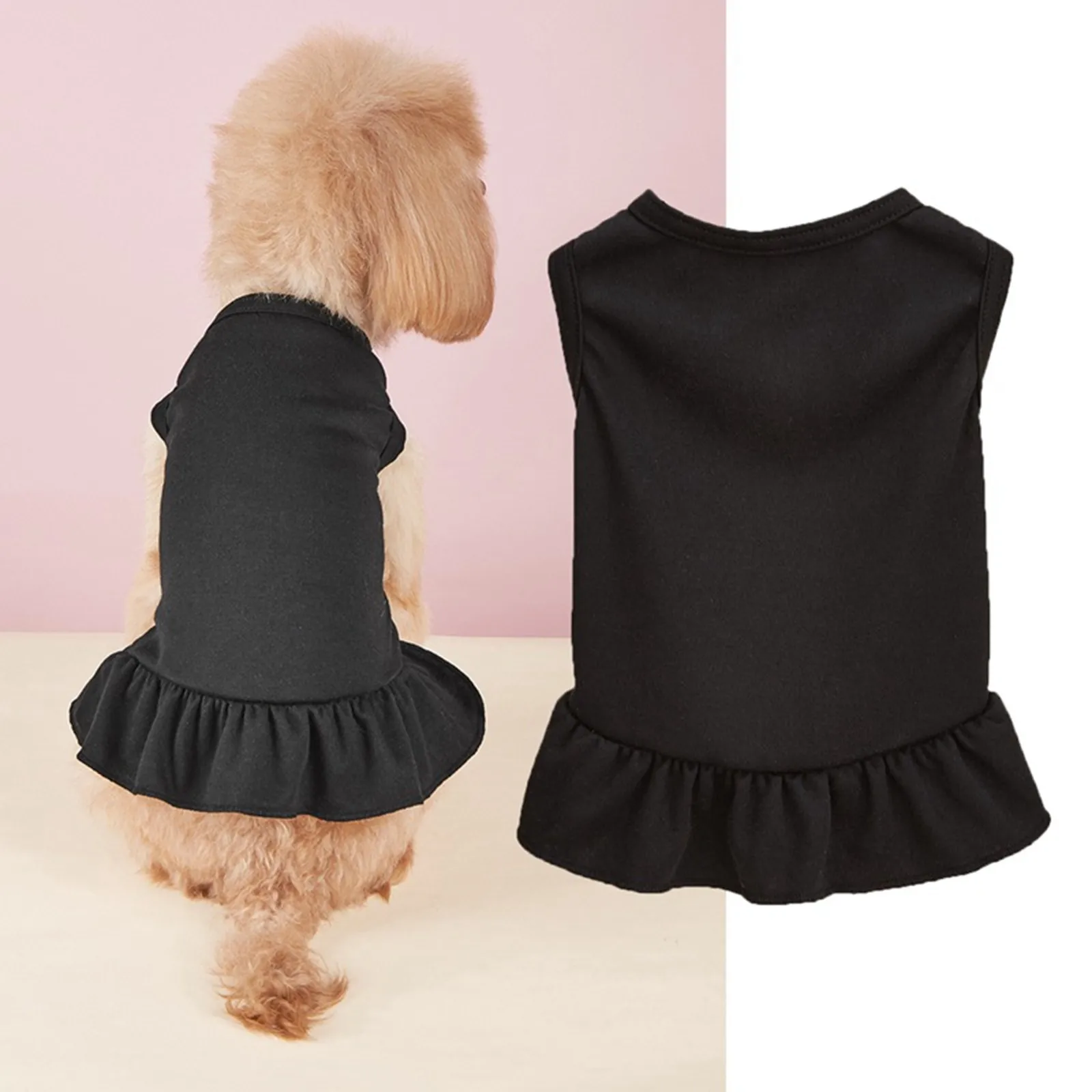 Pet Clothes Spring Summer Pet Breathable Comfortable Clothes Cute Printed for Cats for Large Dogs Female