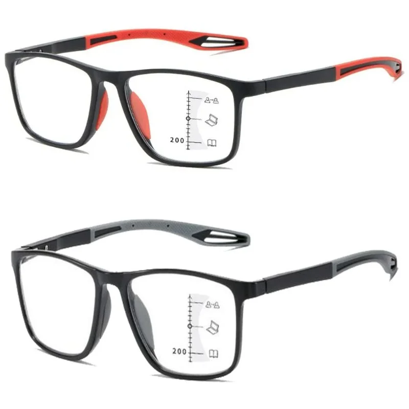 

TR90 Ultralight Multifocal Reading Glasses Anti-blue Light Sports Presbyopia Eyeglasses Men Women Progressive Near Far Eyewear