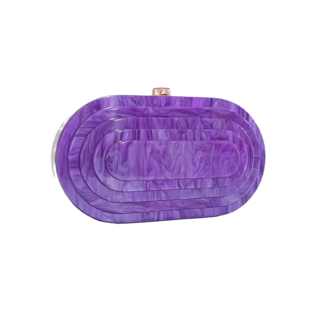 Clearance Clutch Purple Clutch Bags For Weddings Acrylic Egg Shape
