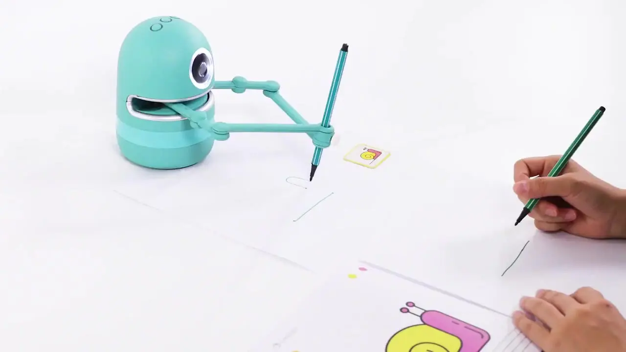 Robot Quincy Intelligent pour Enfants, Dessin IA, Fuchsia, Maths