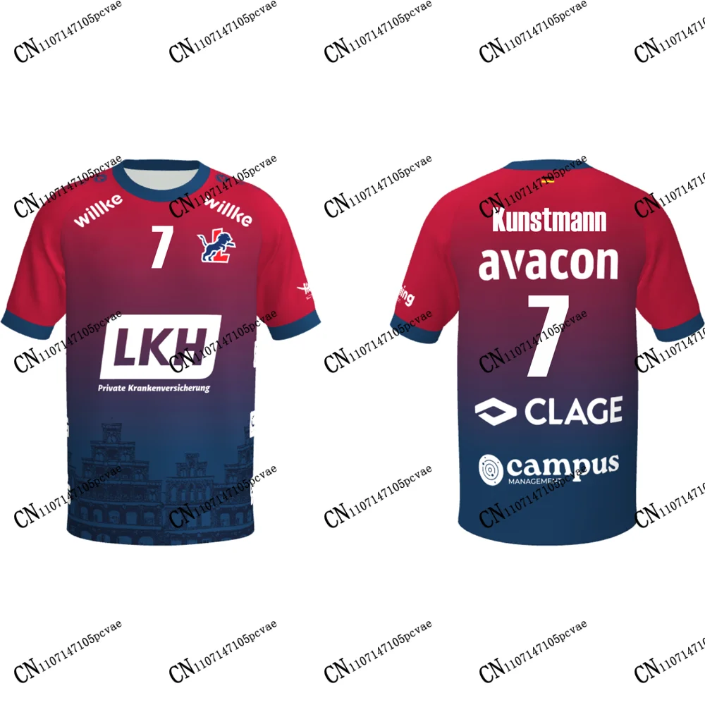 SVG 루네부르크 볼리스 2026-27 신상품 독일 스타일 저지 3D 프린팅 티셔츠 홈/어웨이 프리 에이전트 성인 아동 유니섹스 팬용