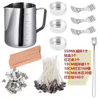 DIY Candle Making Set Dumping Pot with Scale, Wooden Candle Core with Metal  Bracket, 3-hole Bracket - AliExpress