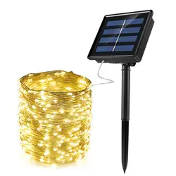 Outdoor Waterproof Solar LED Fairy String Lights - 12M100LED (Warm white)