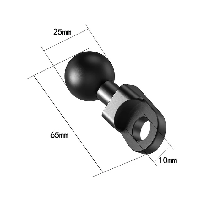 Adaptateur de rotule de 1 pouce, Base de montage pour guidon de moto, support de rétroviseur pour accessoire de caméra d'action DJI GoPro Insta360 3
