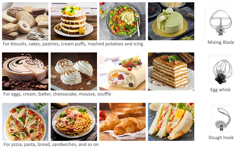 Description Picture 3 of item1000W 3.5L Multifunction Electric Stand Mixer Robot Kitchen Accessories for Baking and Food Dough with Plastic Housing