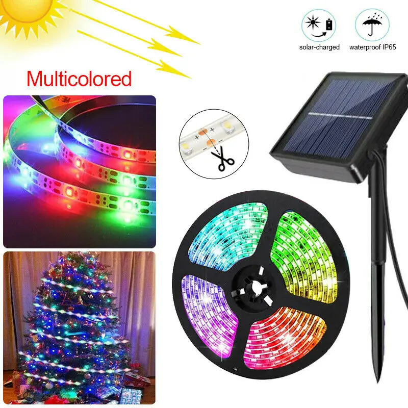 

5M Solar Led Light Strip Outdoor Lights LED Strip Garden Flexible String Lights Ribbon Solar Street Garland Garden Decoration