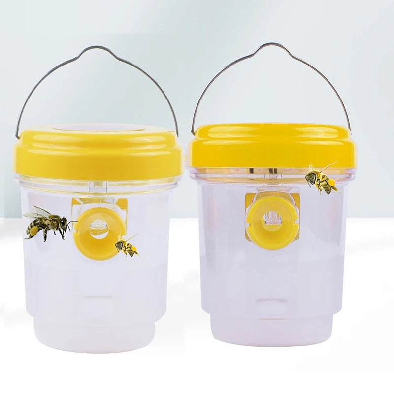 

2pcs Solar Wasp Trap Waterproof Outdoor Hanging Jacket Trap Safe Non-Toxic Bee Trap Hornet Traps Reusable Bee Catcher Fruit Trap