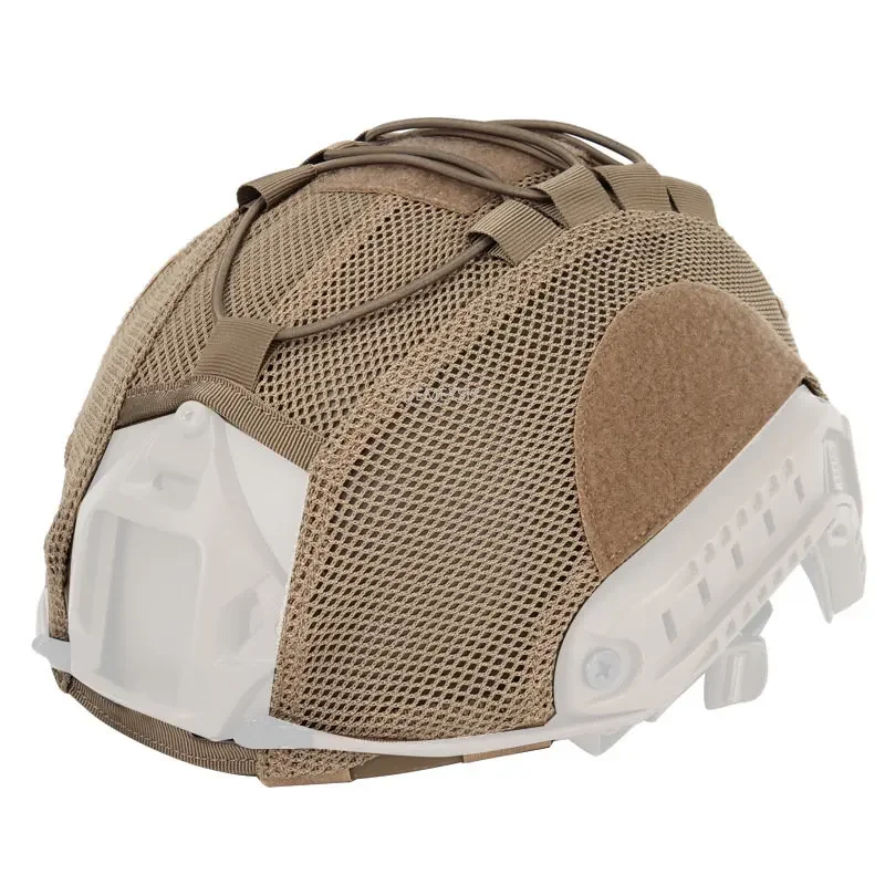 Tactical Fast Helmet Mesh Cover Leggero Caccia Tiro Casco Panno Paintball Mh Pj Bj Caschi Copertura Con Cavo Elastico
