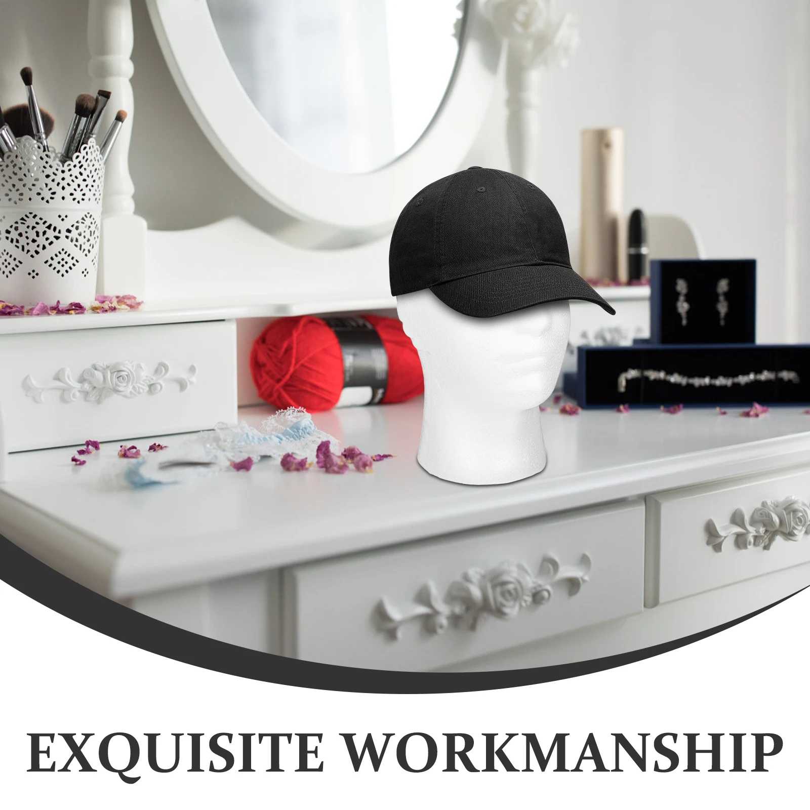 Practical Foam Mannequin Head For Hat Display Male Holder Stand Rack Mannequin Man Head Model Display Foam Mannequin Head
