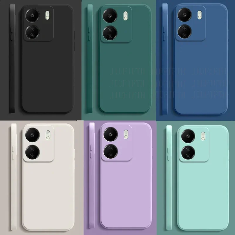 Silicone Soft TPU Matte Phone Case - Solid Color, Thin Design