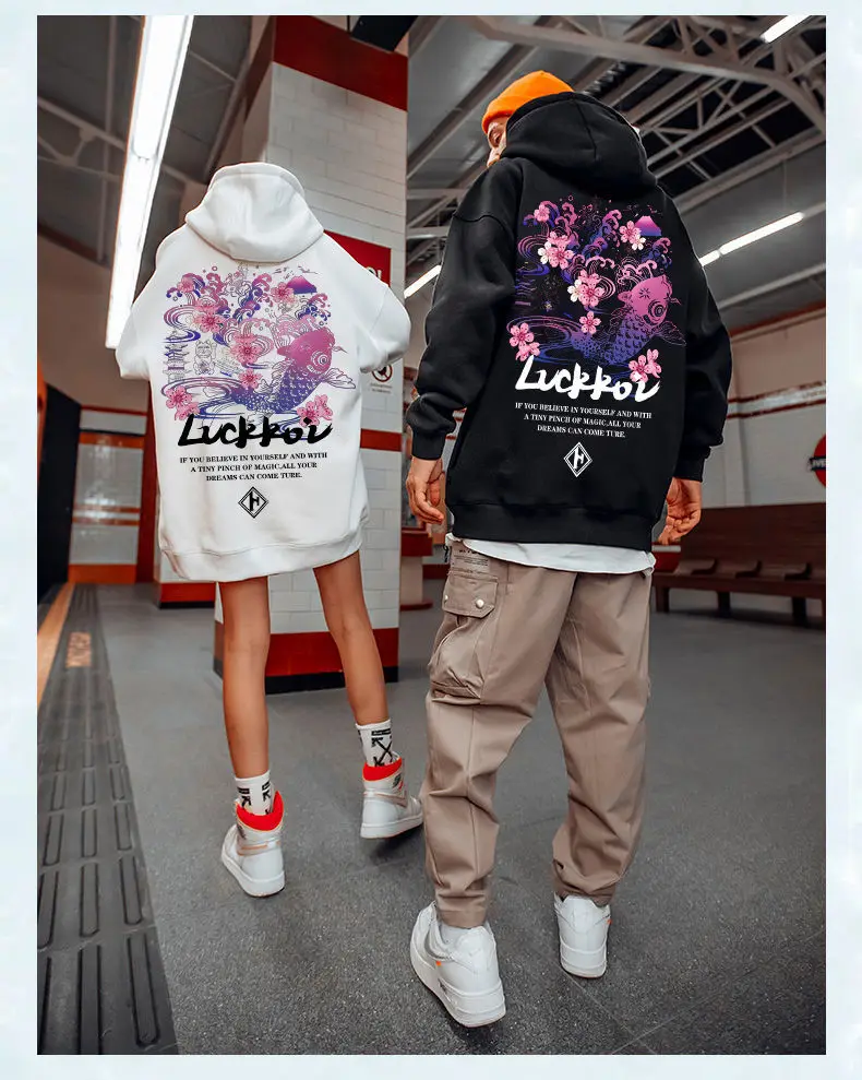 

Autumn hooded sweater men and women tide brand hip-hop loose swag velvet thickening BF lazy wind couple long-sleeved top coat