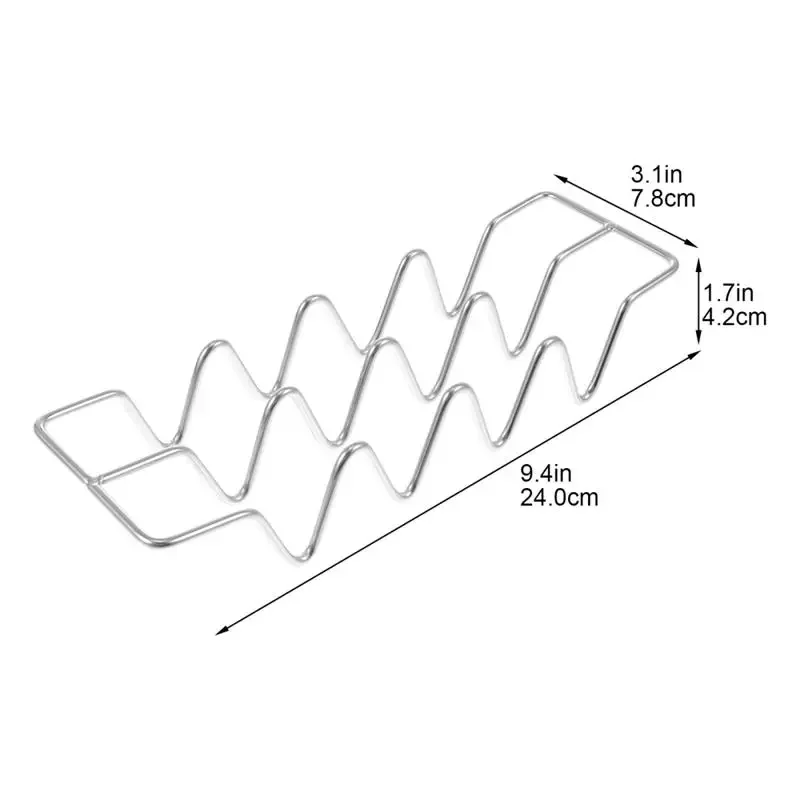 Taco Holder Stainless Steel Stand Mexican Food Rack Shells 1-4 Slots Kitchen Baking Tool Pie Tools Bakeware Kitchen Tools