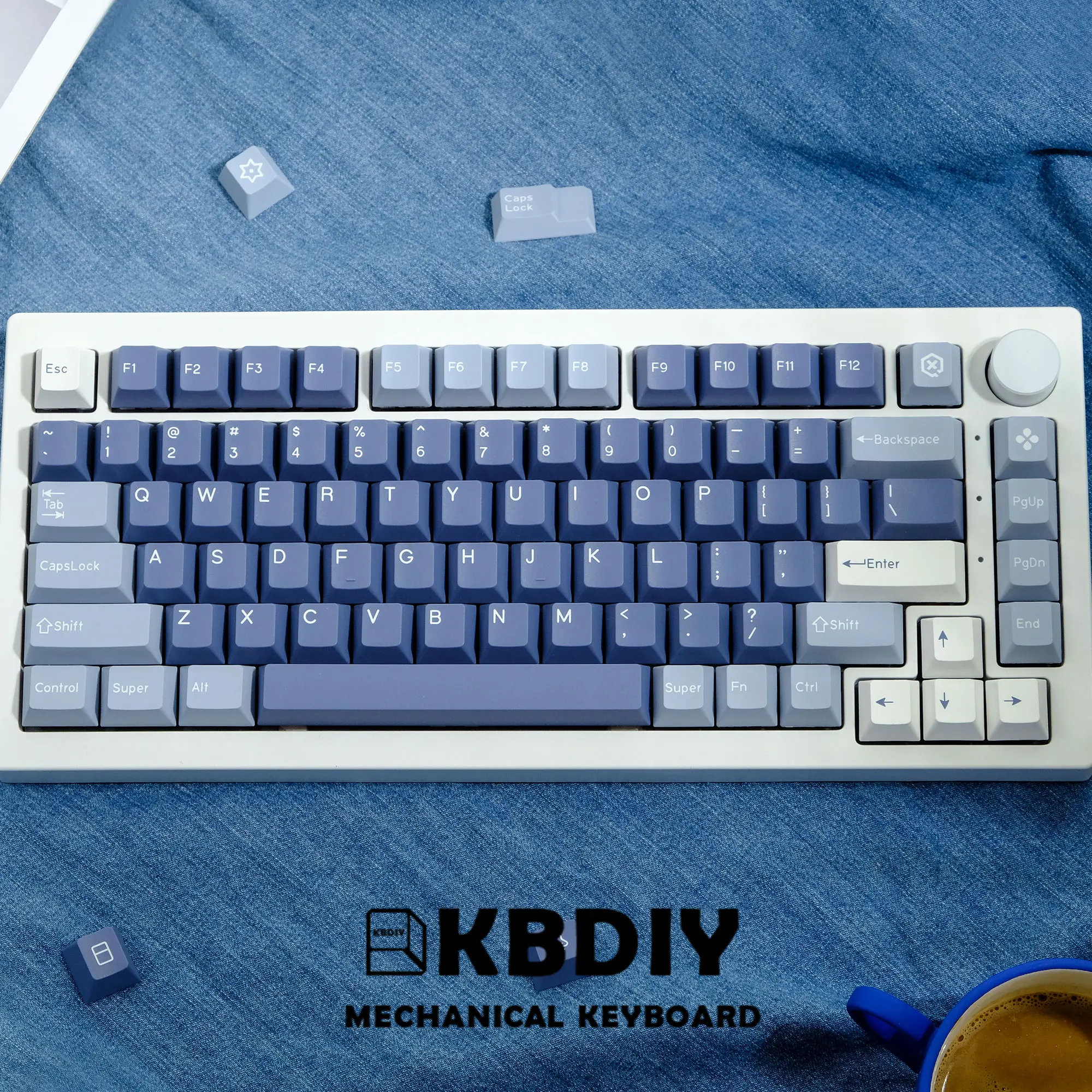 Kbdiy 177 Teclas Conjunto Gmk Pesca Pbt Chave Caps Cereja Azul Perfil para Interruptor mx Teclado Mecânico Personalizado Keycap Iso Duplo Tiro - Imagem 3
