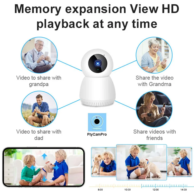 HD 1080P PTZ IP Camera WIFI Wireless Smart Home Security Surveillance Cameras Two-way Audio Home Baby Pet Monitor Video Record images - 6