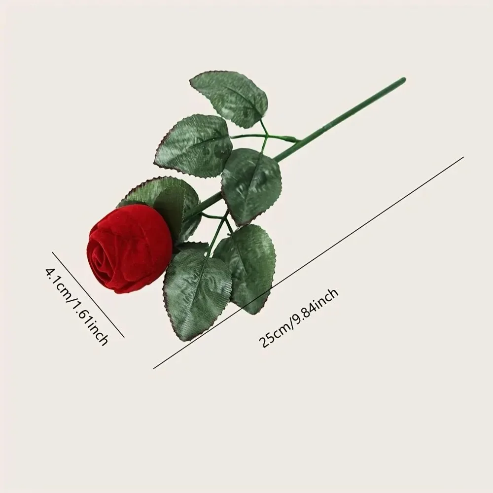 Schmuckschatulle in Rosenform, Aufbewahrungsbox für Ringe und Ohrringe, Geschenkbox für Frauen, Valentinstagsgeschenk, romantisches kreatives Geschenk für Freundin, 1 Stück – Detail 1