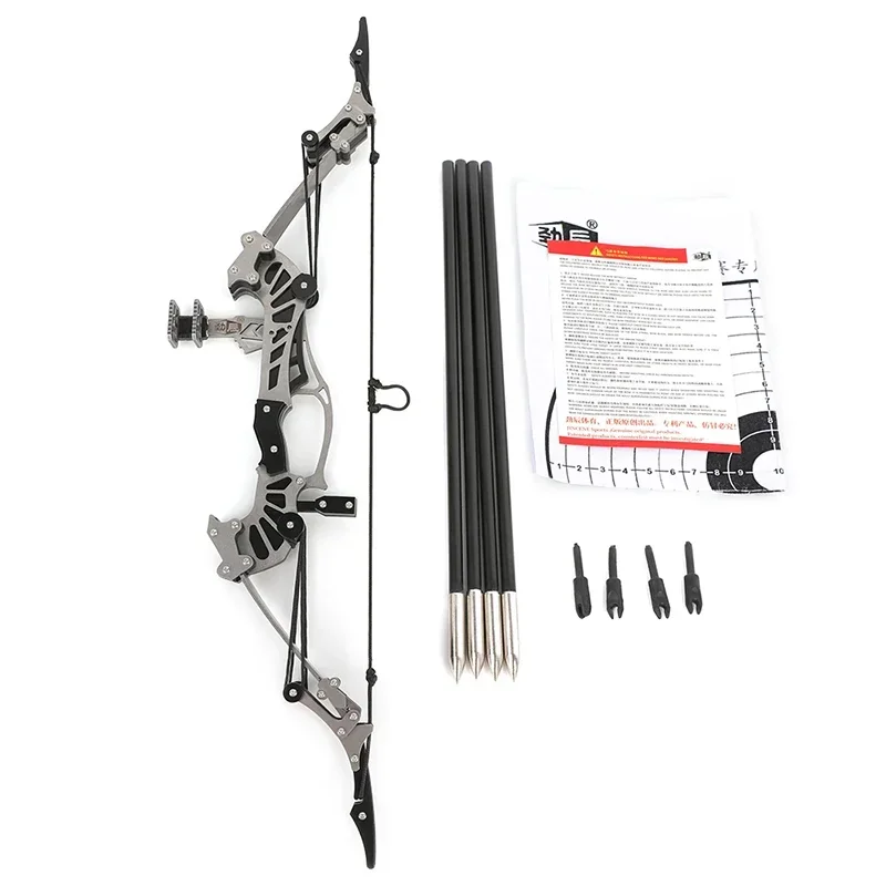 Archery Mini Compound Bow 16.4inch 16lbs Bow and Arrows Set 1set Outdoor/Indoor Toy Gift Entertainment Pocket Shooting Bows archery bow archery arrows