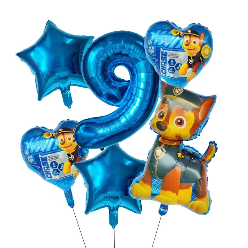 6 stücke Paw Patrol Themen Ballon Party Dekoration Lieferungen Rettungs Hund Chase Schutt Aluminium Folie Ballon Kinder Geburtstag Geschenk – Detail 9