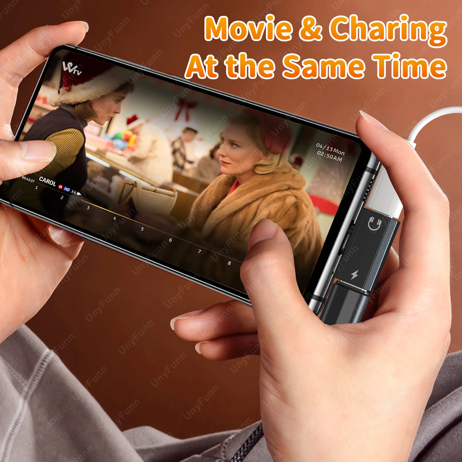 2 In 1 USB C To Type-C Converter Mobile Phone Charging Earphone Spliter Type C Adapter usb to type c adapter type c adapter type c to 3.5mm adapter type c aux adapter type c to aux adapter For Xiaomi Huawei iPhone 15 pro max