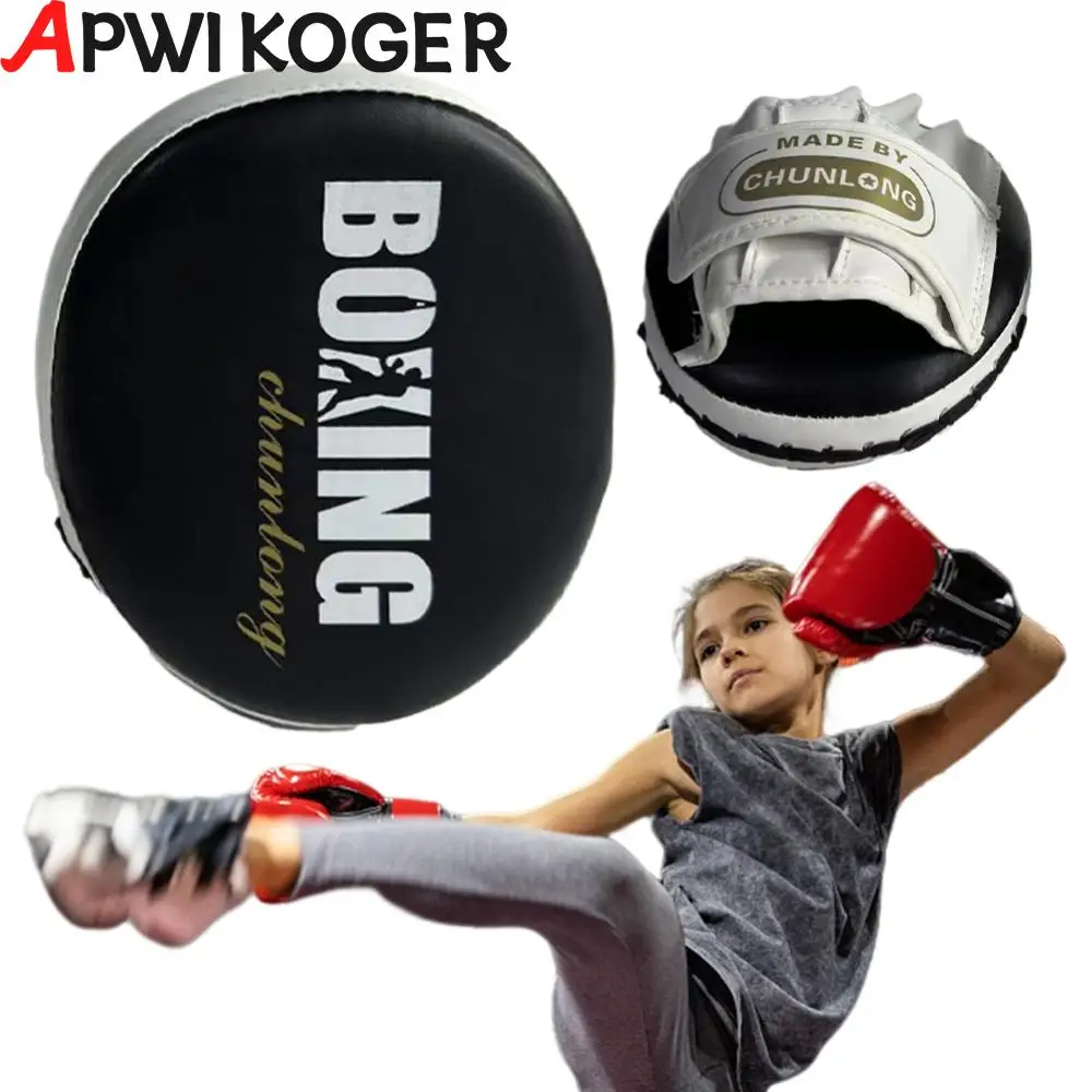 Boxing Hand Target PU Leather Boxing Mitts Wear Resistant Punching Mitts Kick Boxing Gloves Pads for Martial Arts Training