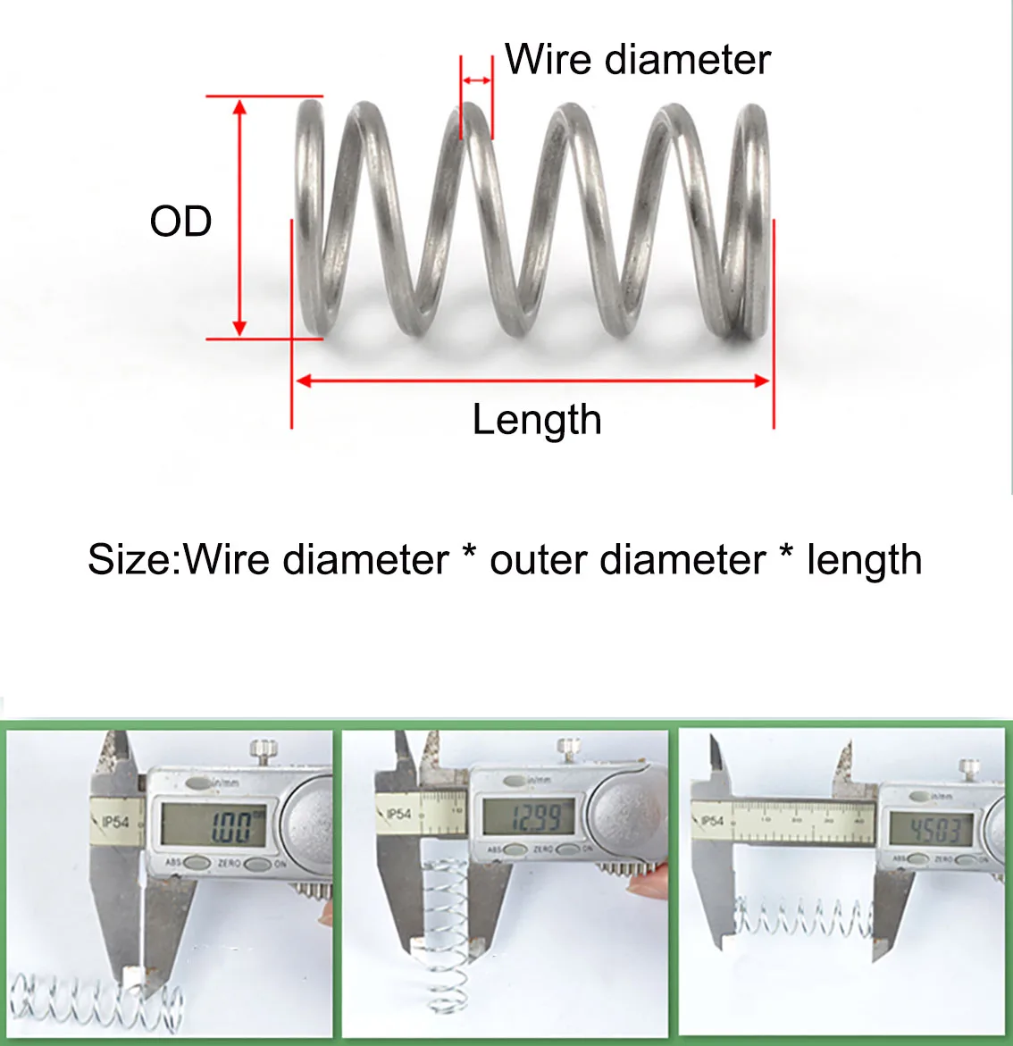 10 Stuks Draaddiameter 0.15Mm 304 Roestvrijstalen Compressieveer Terugkeer Precisie Kleine Veer Buitendiameter 1Mm/1.5Mm