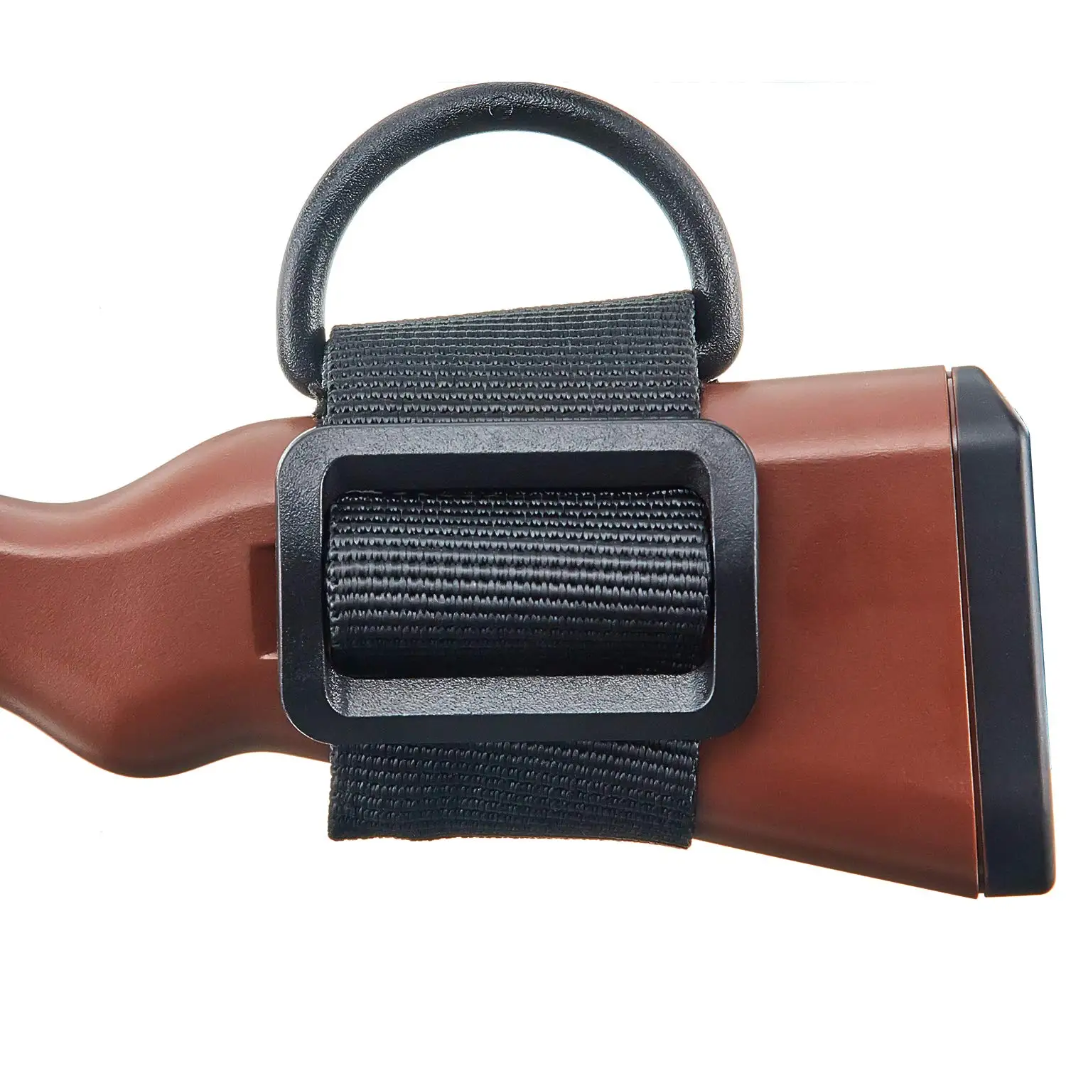 Gun Sling Adapter Tactical Gun Sling Adapter Black Heavy Duty D Ring Loop Nylon Webbing Shoulder Strap Attachment for Shotgun Rifle Buttstock