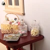 1:12 Dollhouse Miniature Candy Jar Glass Bottle Storage Tank with Lid Tiny Vial Home Decor Toy Doll House Accessories 4