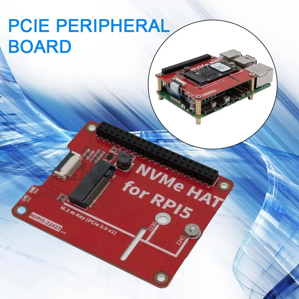 

Для Raspberry Pi 5 M.2 NVMe SSD 2280 PIP PCIe основная периферийная плата для Raspberry Pi 5 макетный комплект Y0B3