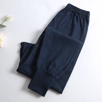 00% Cotton Thiened Autumn Pants High Waist Men's Warm Underwear Traditional Sle Elastic Waisand Home Comfortable Trousers