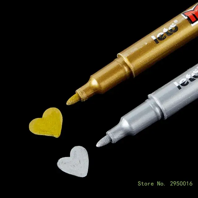 2pcs Metallic Acrylic Paint Pens 1