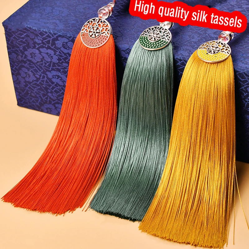 Tassels 2Pcs Silky Handmade Soft 15CM Crafts Beaded Fringe Cord Loop DIY Crafts Jewelry Making Decor tassel fringe tassel decoration tassel accessories tassel trim mini tassels silky floss tassels