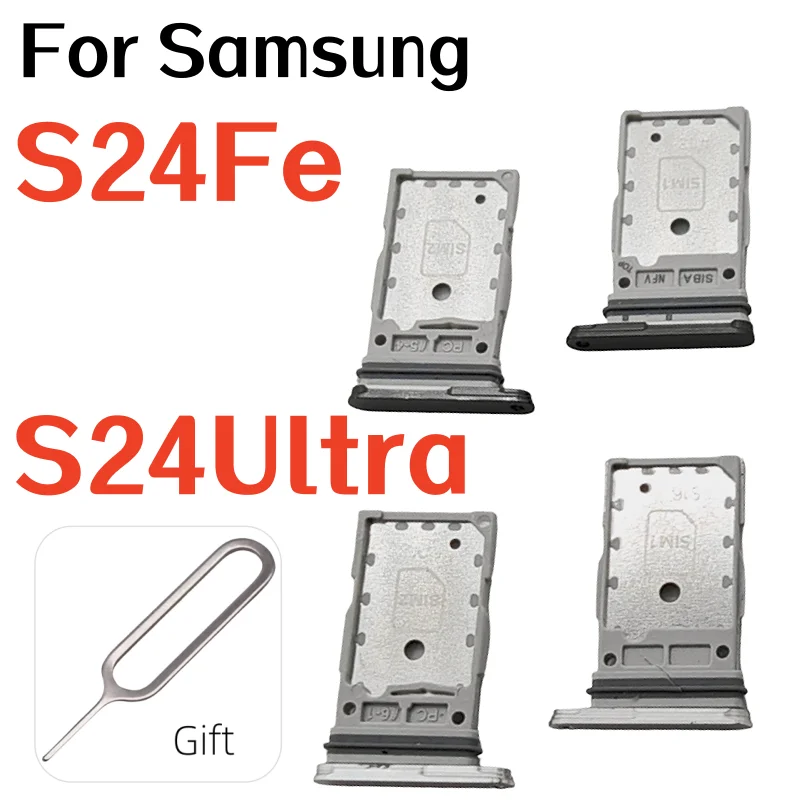 Dual Slot SIM Card Tray Drawer Holder Replacement for Samsung Galaxy S24 Series