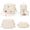 Baby Stroller Nappy Bag Korea Cute Bear Embroidery Flower Mommy Bag Soft Maternity Shoulder Pack Portable Baby Diaper Organizer 6